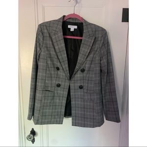 Gray Plaid Blazer